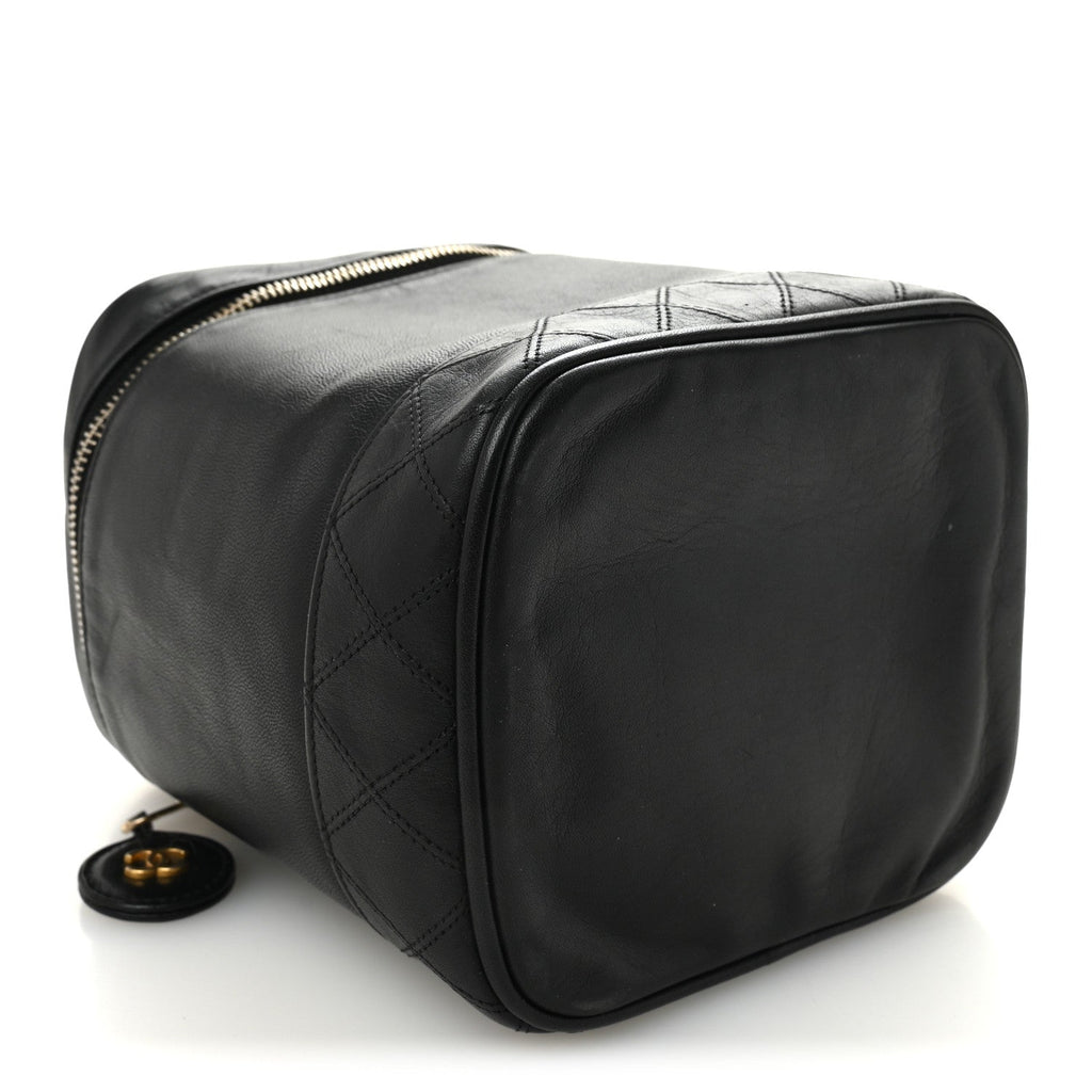 Calfskin Vanity Cosmetic Bag Black