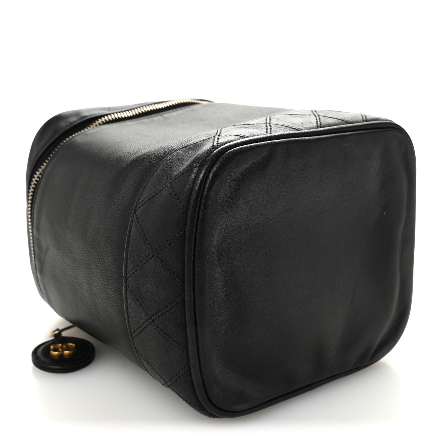 Calfskin Vanity Cosmetic Bag Black