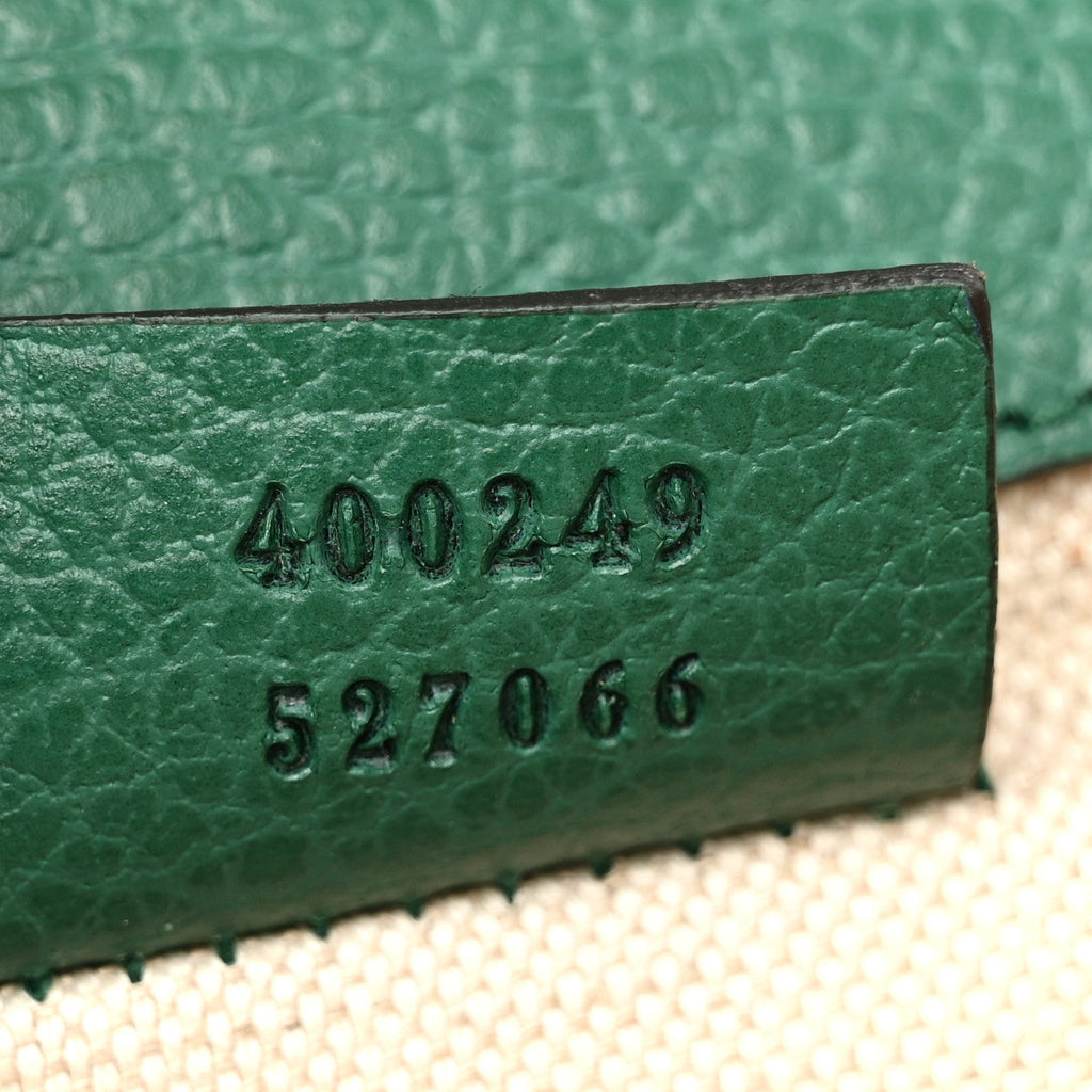 Gucci Dollar Calfskin Crystal Small Dionysus Shoulder Bag Emerald
