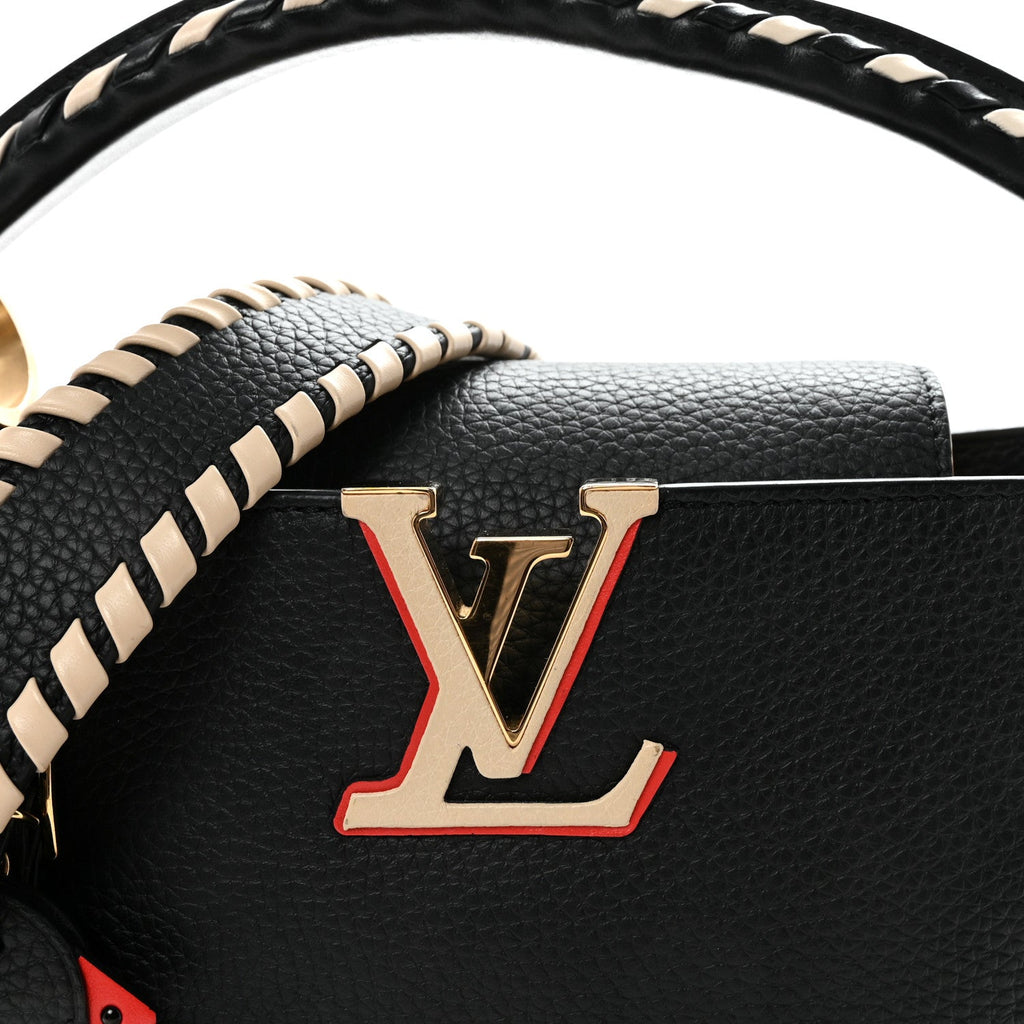 Louis Vuitton Taurillon Crafty Capucines MM Black