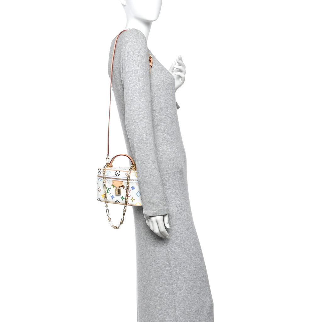 Louis Vuitton LV x TM Monogram Multicolor Vanity Chain Pouch White