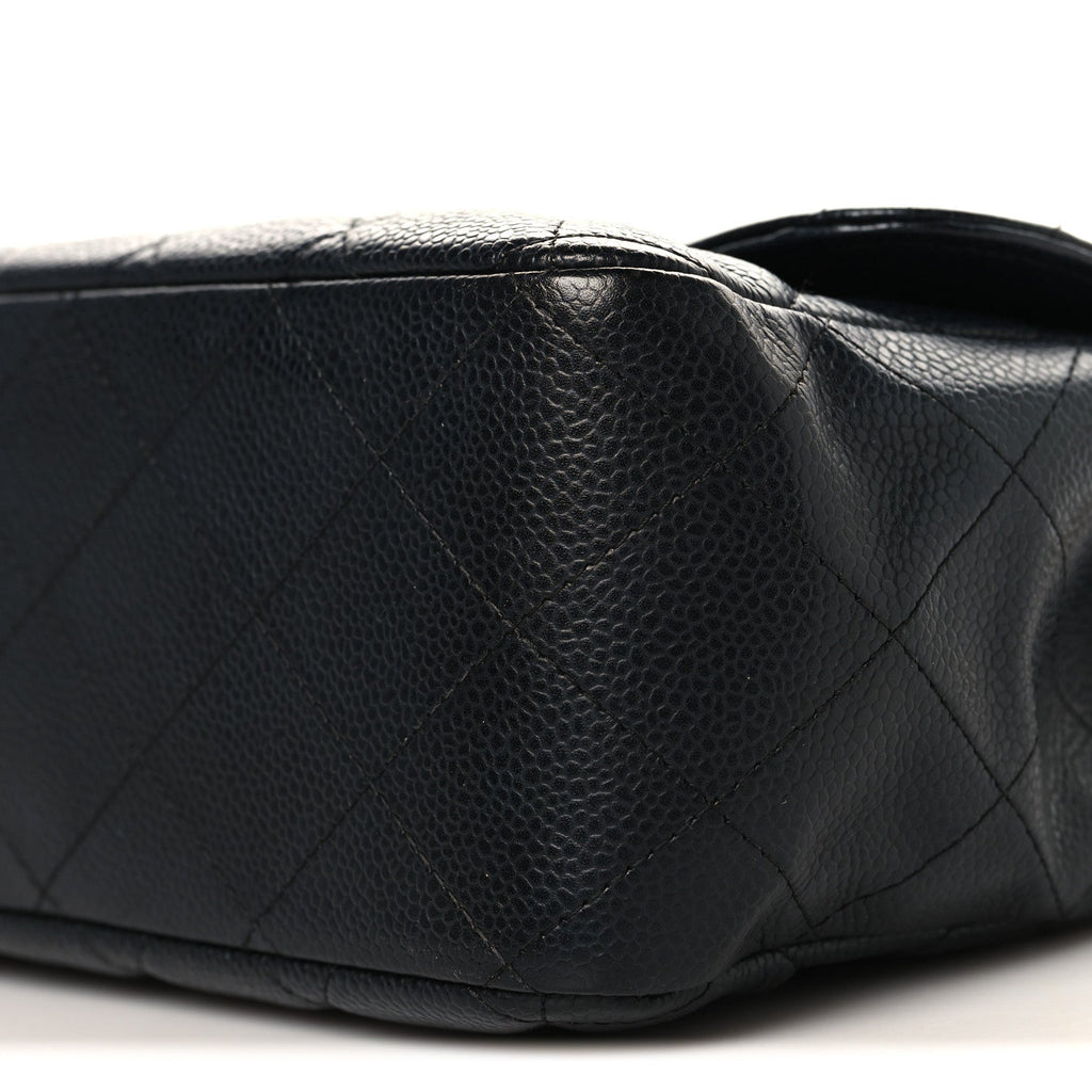 Chanel Caviar Quilted Jumbo Single Flap Black