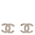 Crystal CC Earrings Silver