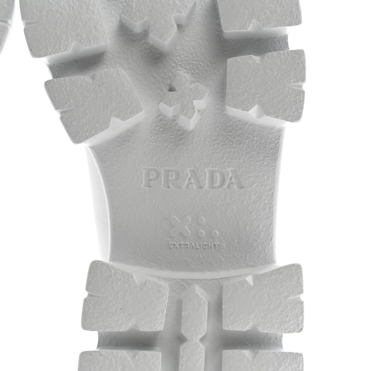 Prada Knit Rubber Triangle Logo Monolith 55mm Ankle Boots 38 Bianco