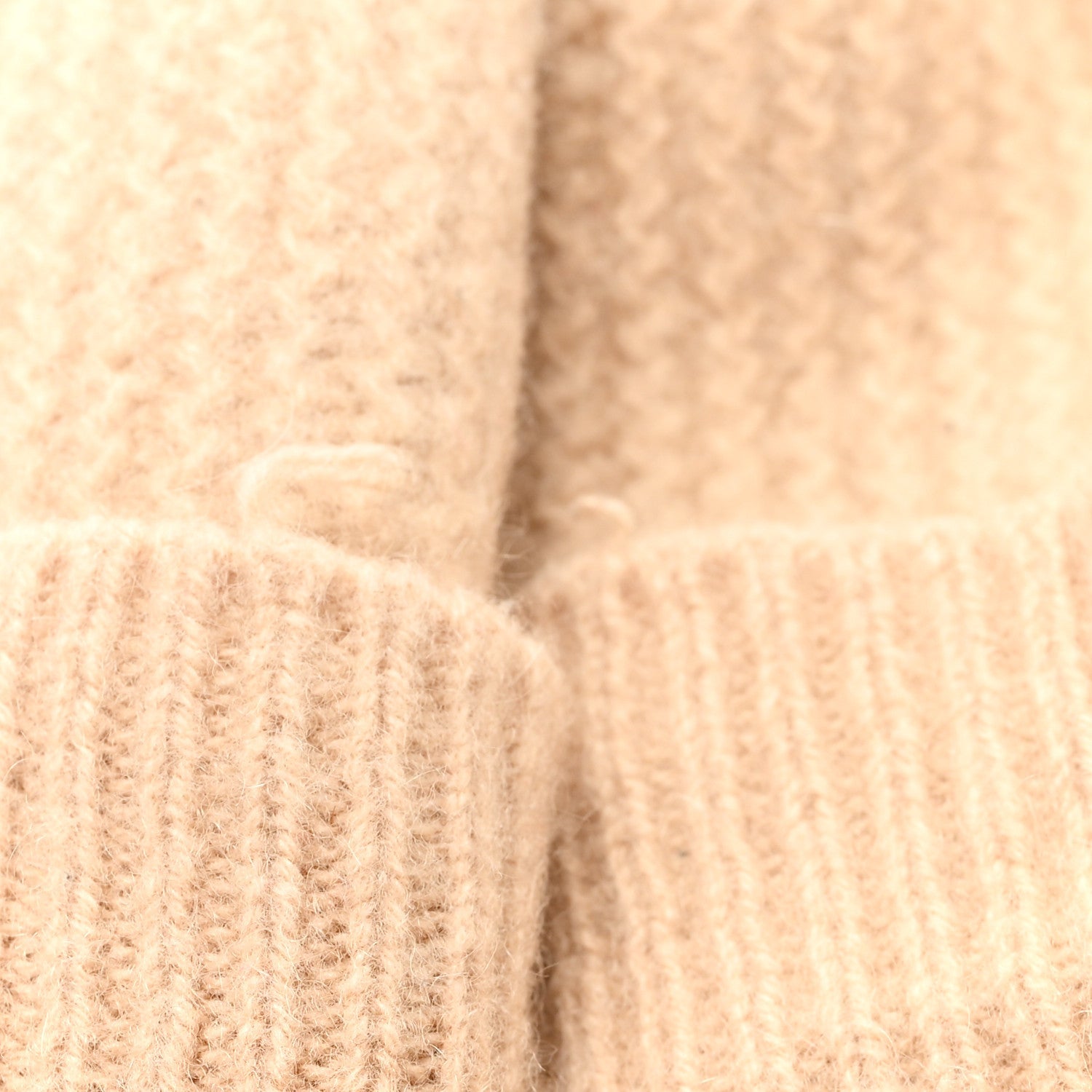 Cashmere Logo Beanie Hat Beige Black