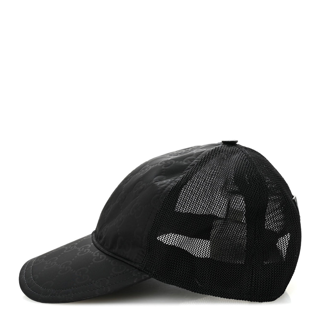 Gucci GG Supreme Monogram Baseball Hat S 57 Black