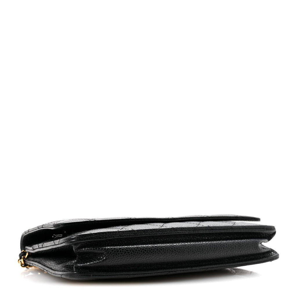 Chanel Caviar Quilted Wallet On Chain WOC Black