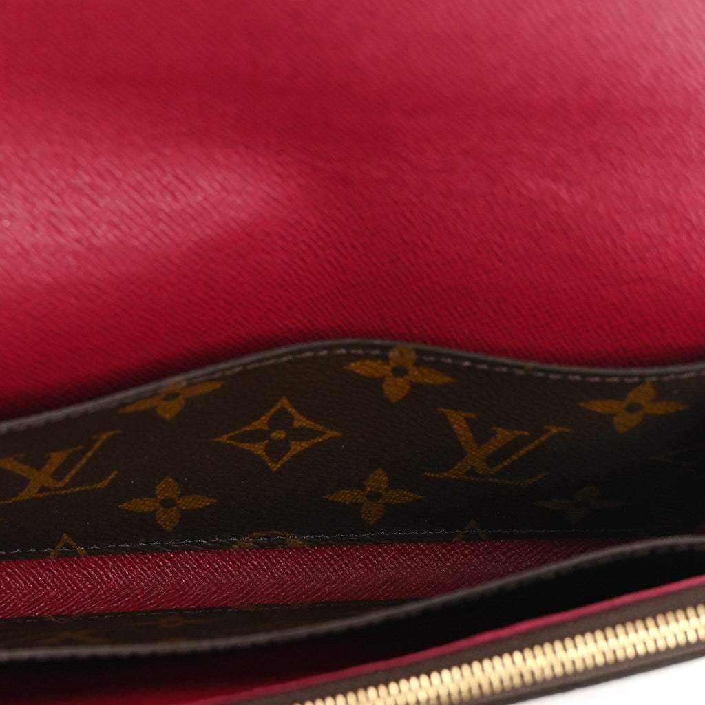 Louis Vuitton Monogram Emilie Wallet Fuchsia