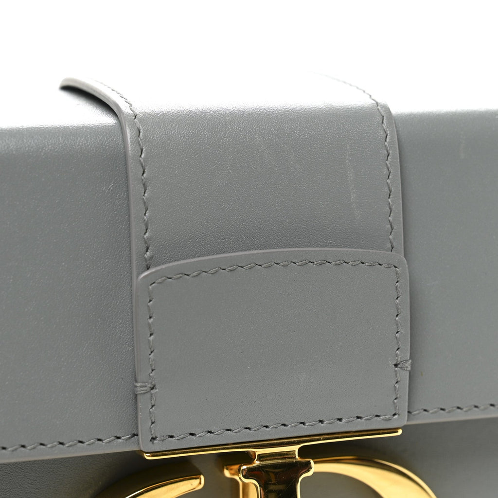 Christian Dior Box Calfskin 30 Montaigne Box Bag Gray