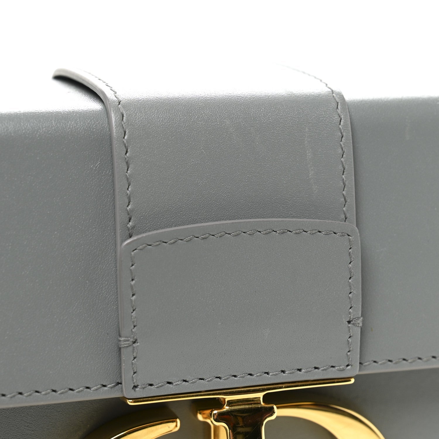 Christian Dior Box Calfskin 30 Montaigne Box Bag Gray