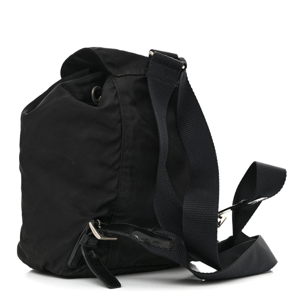 Prada Nylon Vela Mini Cinch Backpack Black