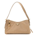 Prada Re-Nylon Vitello Large Aimee Shoulder Bag Cammello