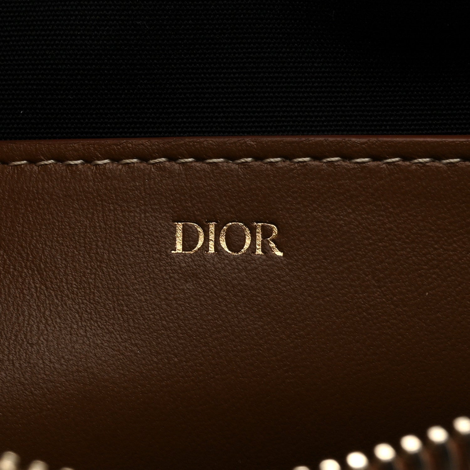 Christian Dior Coated Canvas CD Diamond Hit The Road A5 Pouch Coffee