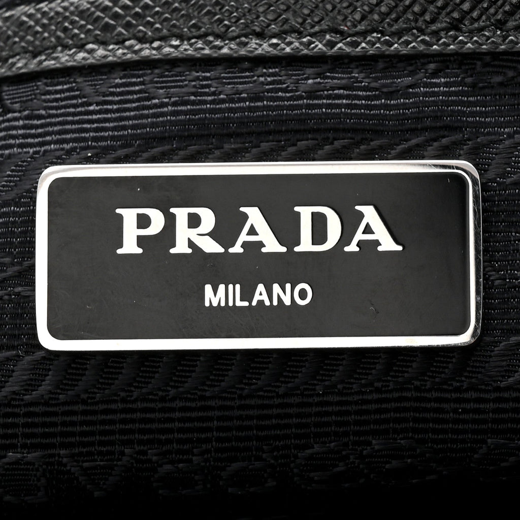 Prada Tessuto Nylon Saffiano Medium Backpack Black