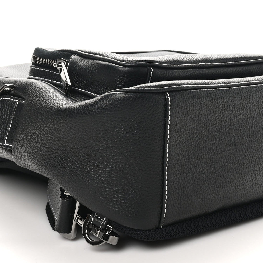 Christian Dior X PETER DOIG Grained Calfskin Slingbag Backpack Black
