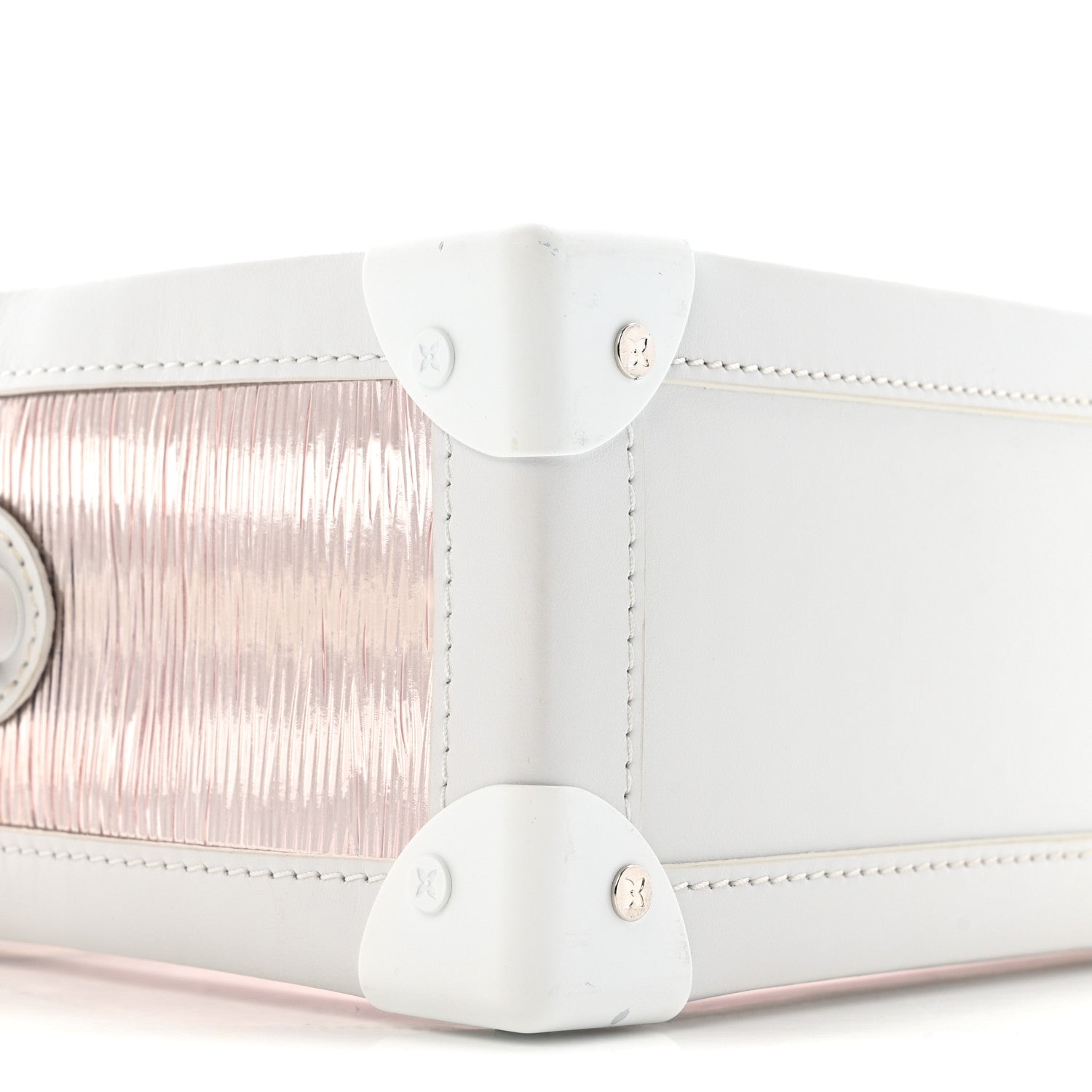 Louis Vuitton Calfskin PVC Epi Plage Soft Trunk Optic White