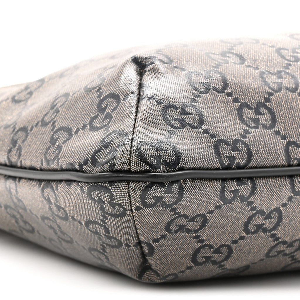 Gucci Crystal Monogram Small Flat Messenger Crossbody Navy