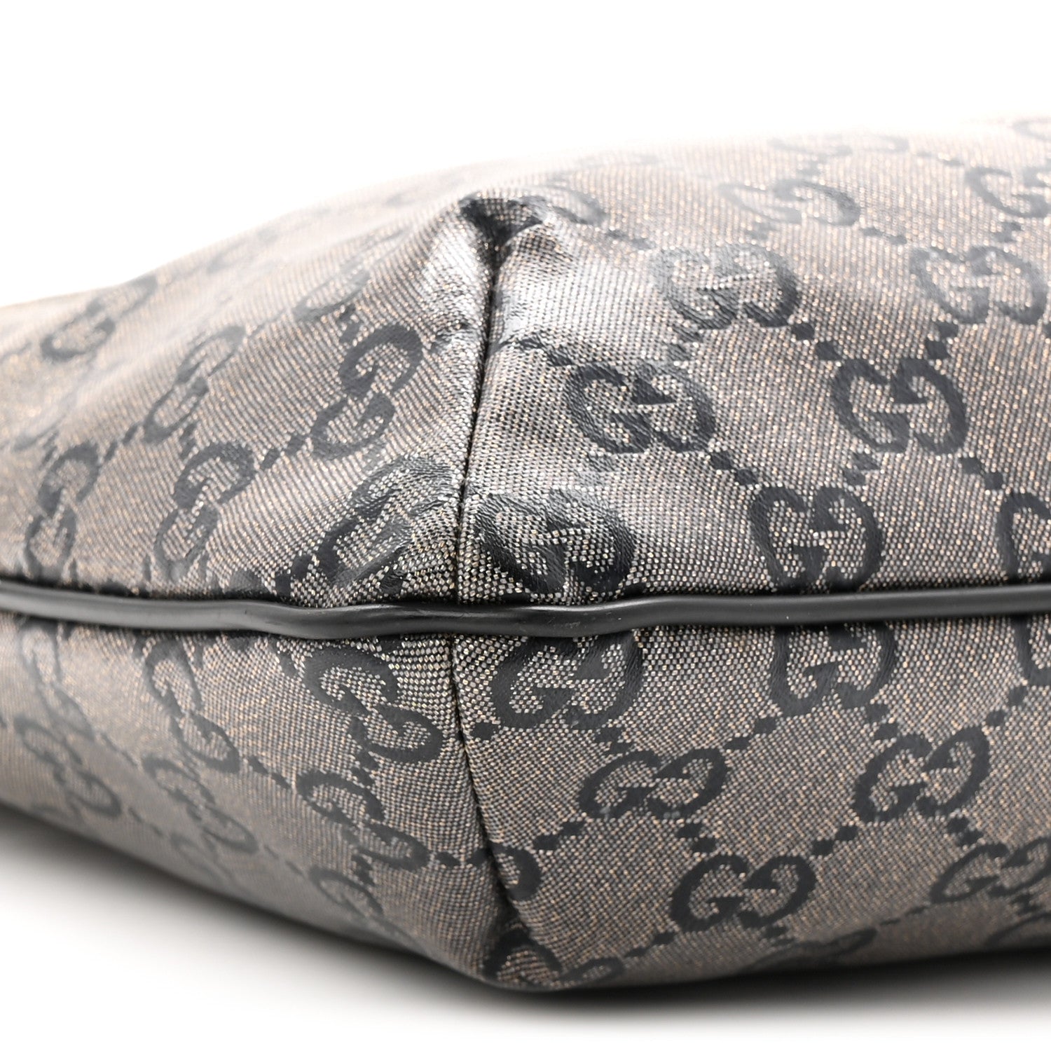 Gucci Crystal Monogram Small Flat Messenger Crossbody Navy
