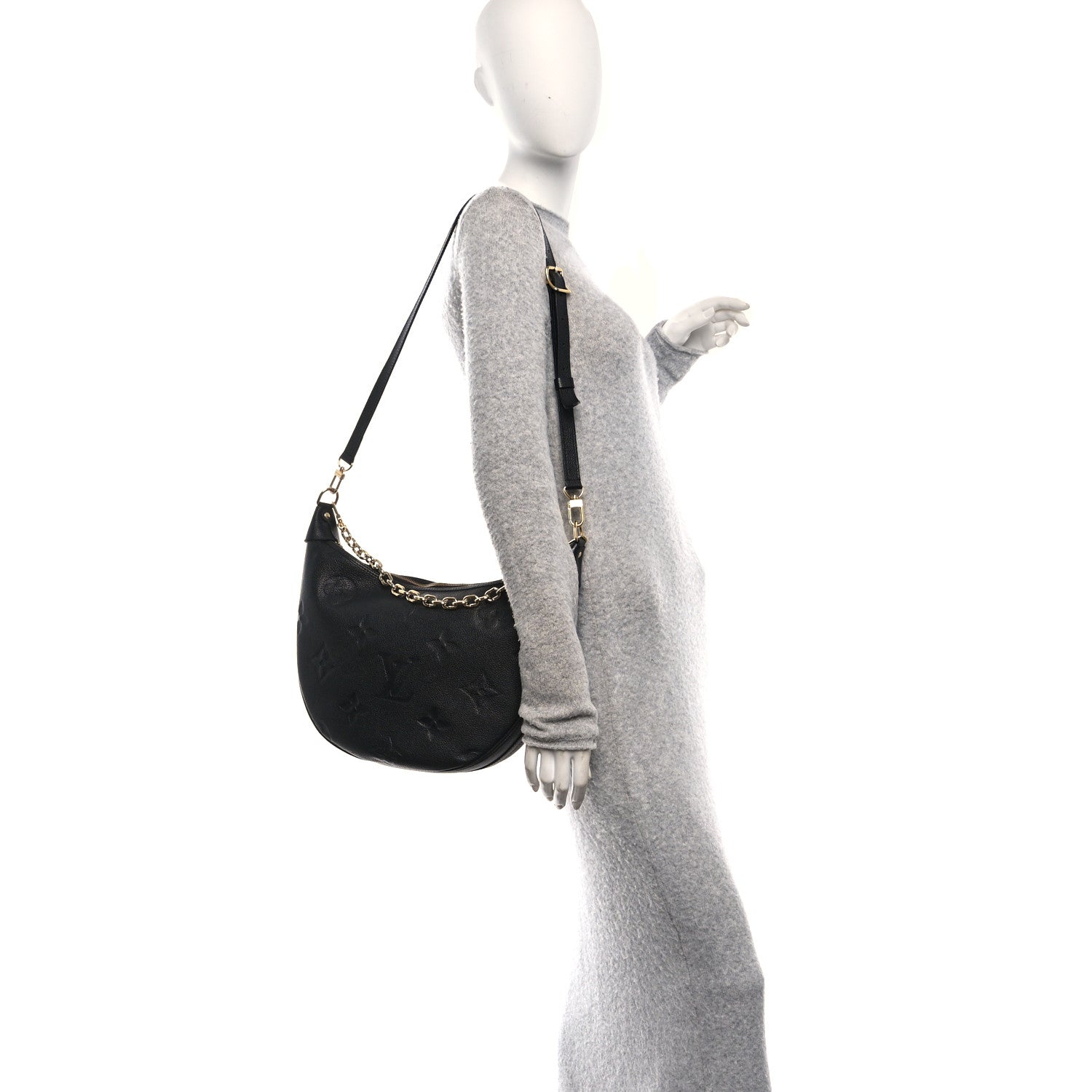 Louis Vuitton Empreinte Monogram Giant Loop Hobo Black