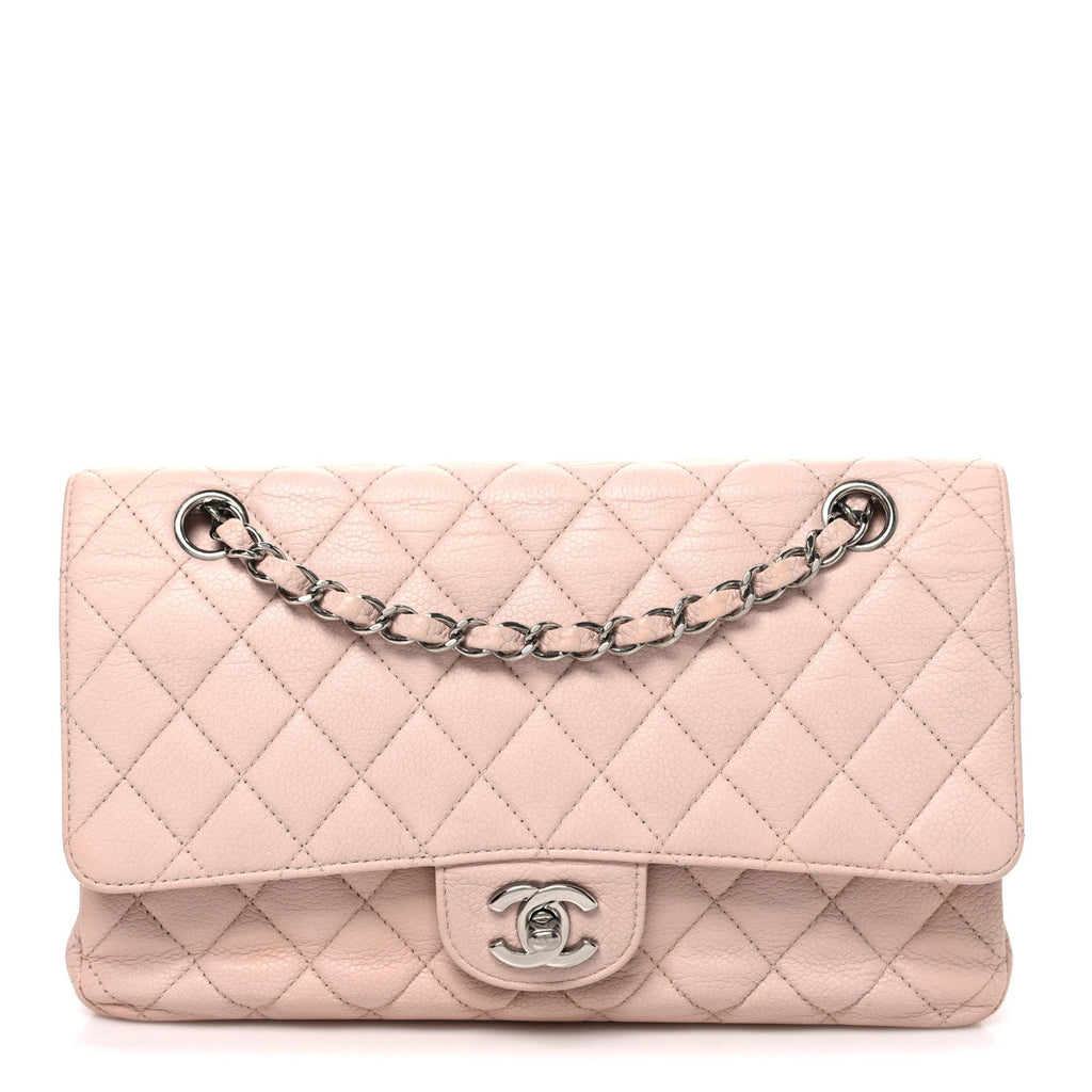 Chanel Caviar Quilted Medium Double Flap Light Pink