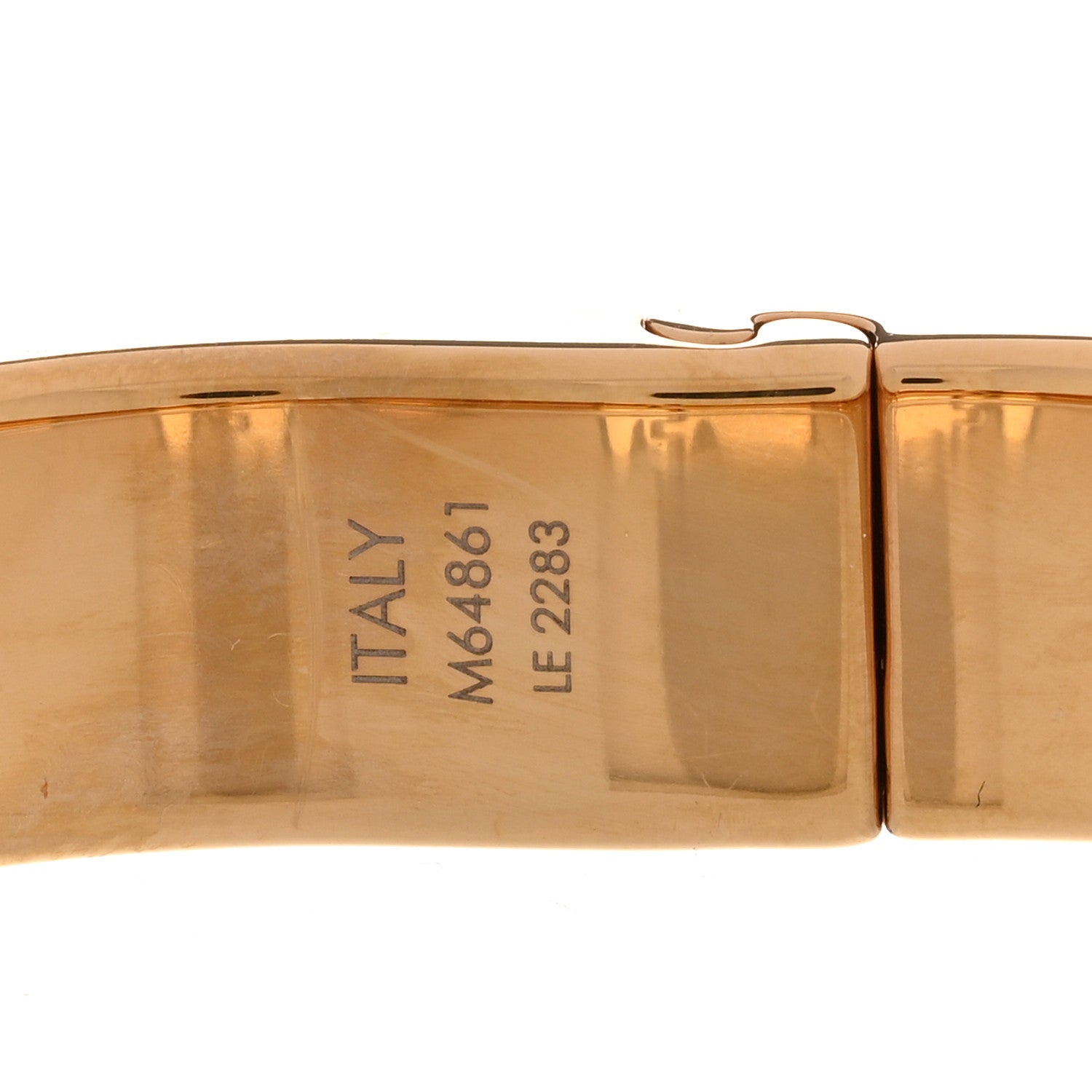 Louis Vuitton Brass Crystal Monogram Nanogram Strass Cuff M Gold