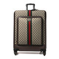 Gucci GG Supreme Monogram Web Medium Savoy Trolley Beige Ebony