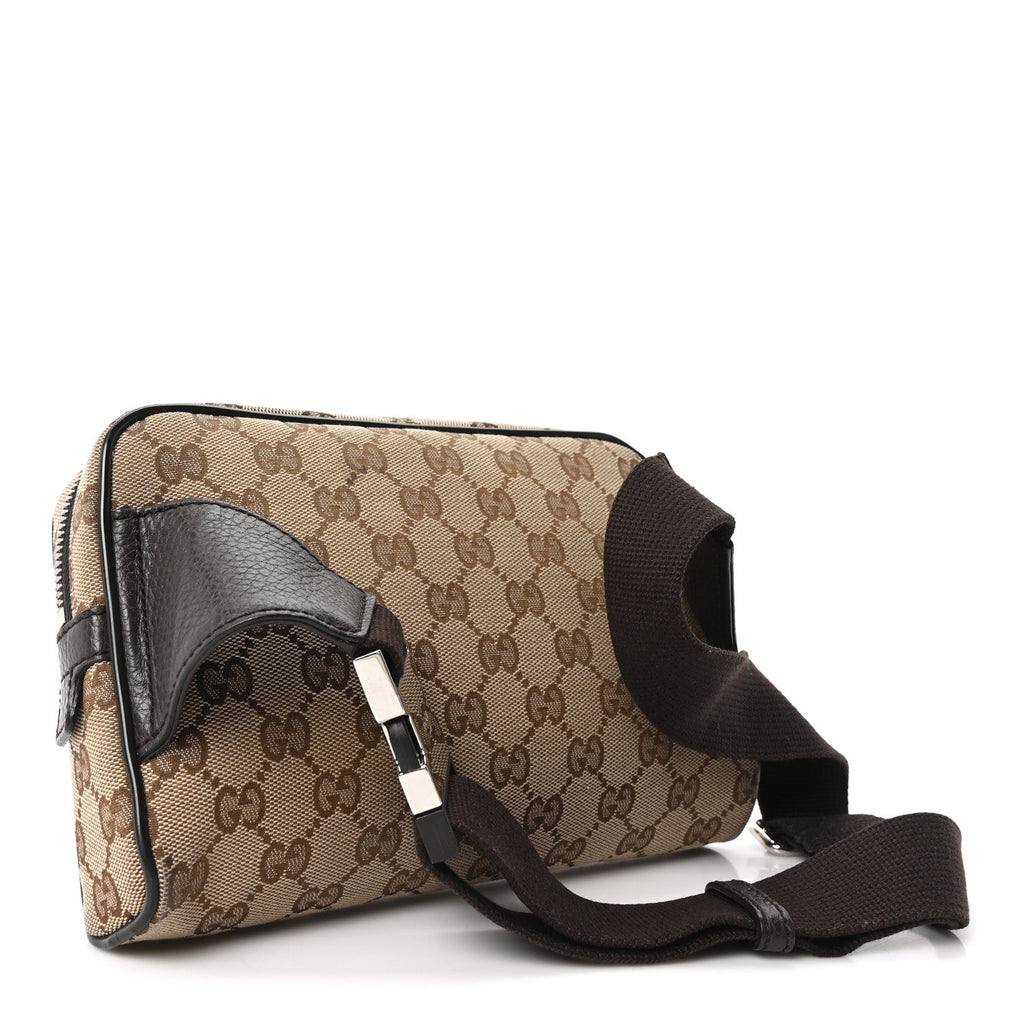 Gucci Monogram Belt Bag Dark Brown