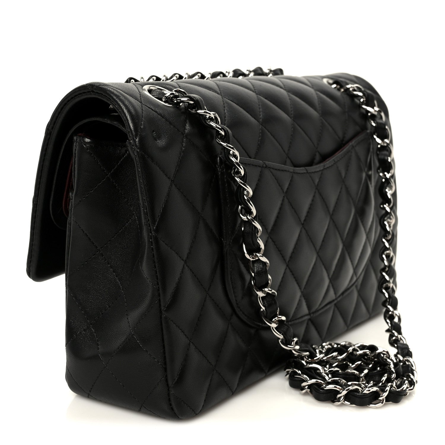 Chanel Lambskin Quilted Medium Double Flap Black