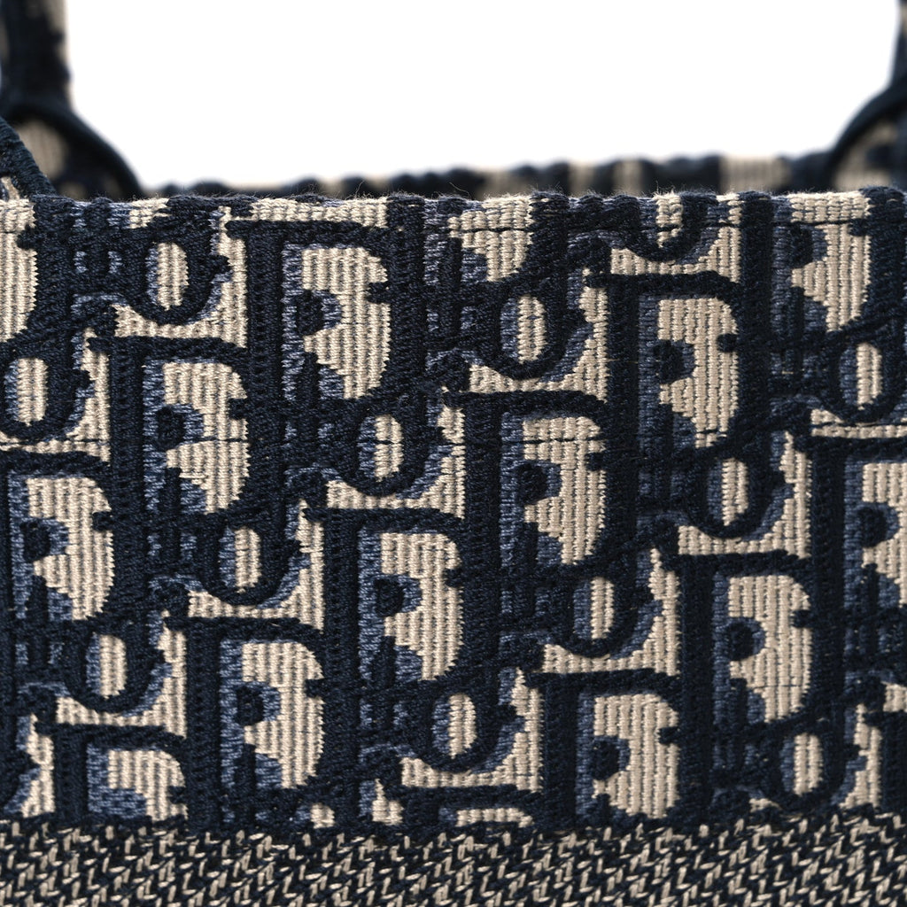 Christian Dior Oblique Medium Book Tote Blue Multicolor