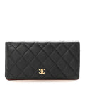 Chanel Caviar Quilted Yen Wallet Black