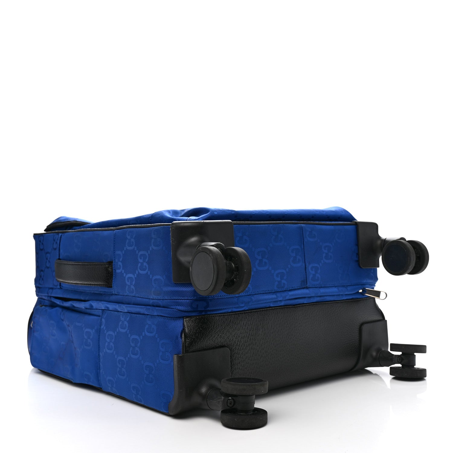 Gucci Econyl Nylon Monogram Off The Grid Suitcase Guilted Blue Black