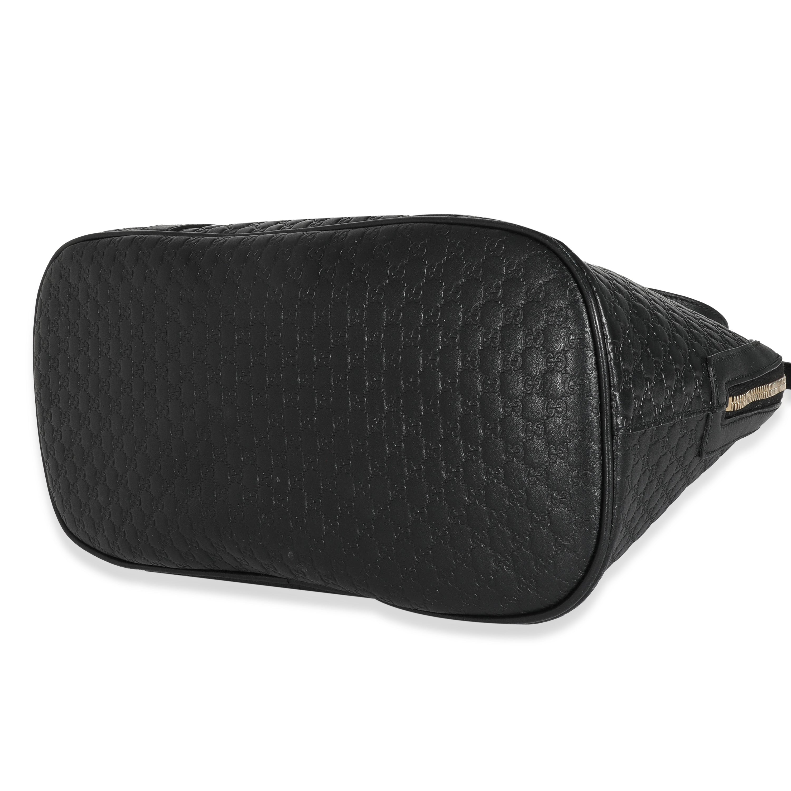 Gucci Black Microguccissima Medium Dome Satchel