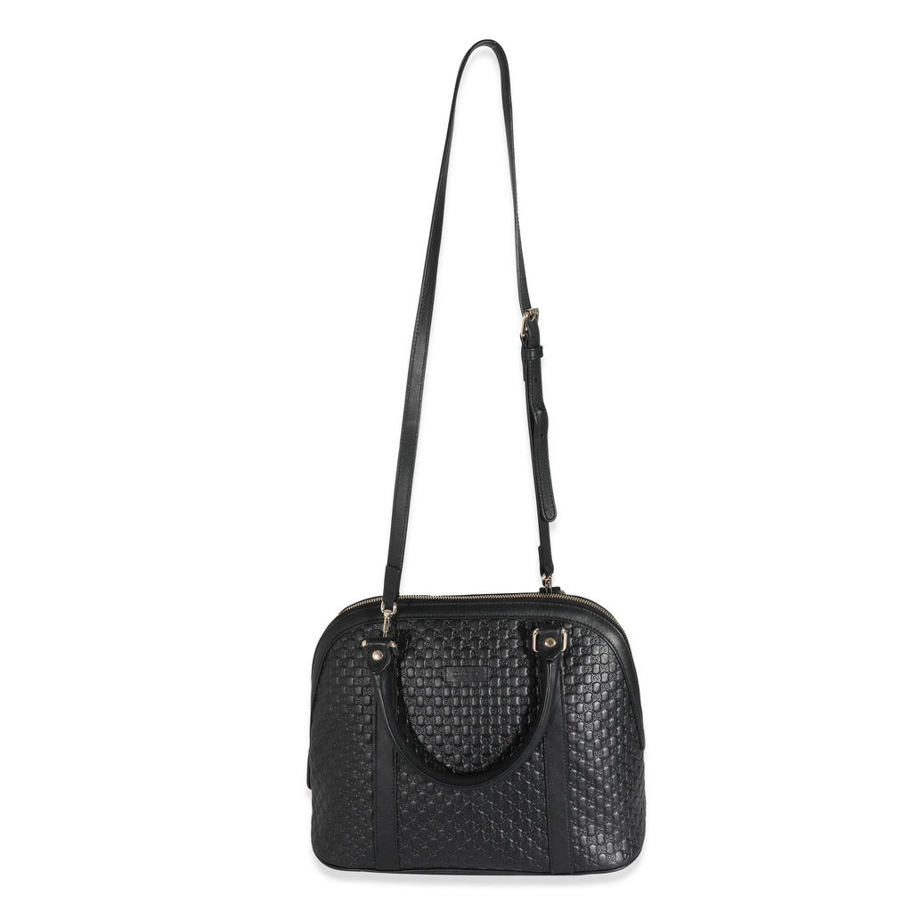 Gucci Black Microguccissima Medium Dome Satchel
