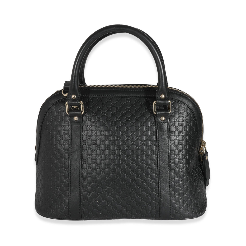 Gucci Black Microguccissima Medium Dome Satchel