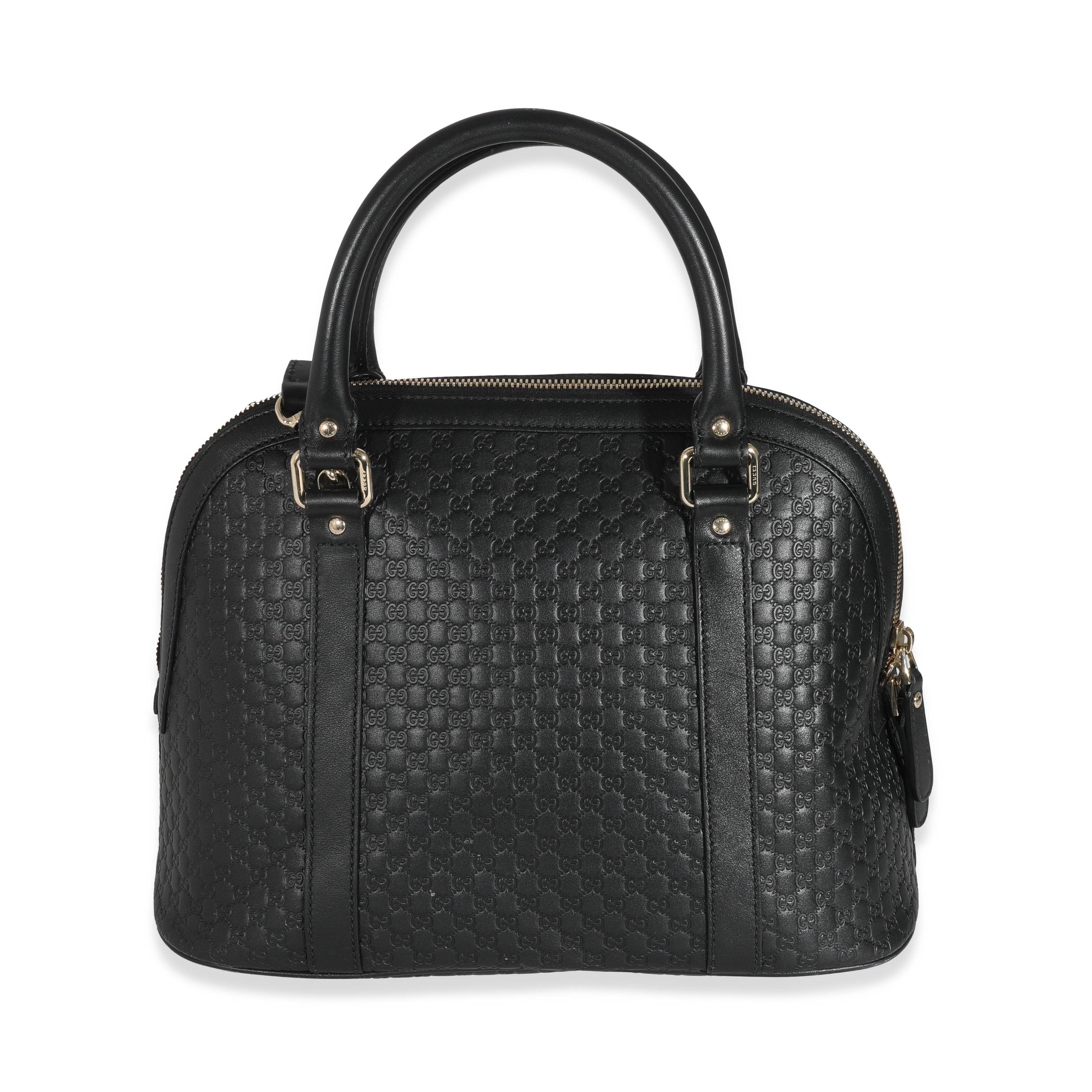 Gucci Black Microguccissima Medium Dome Satchel