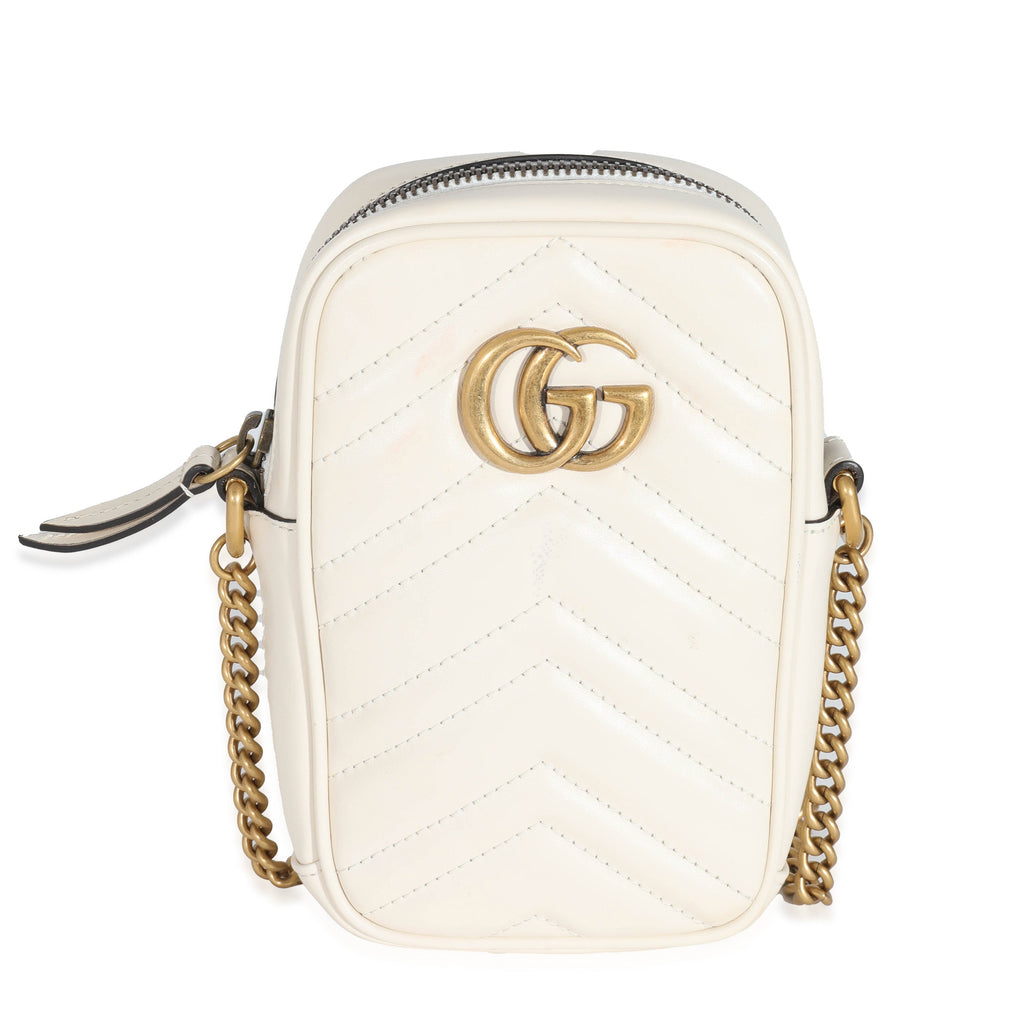 Gucci GG Cream Matelassé Marmont Mini Bag