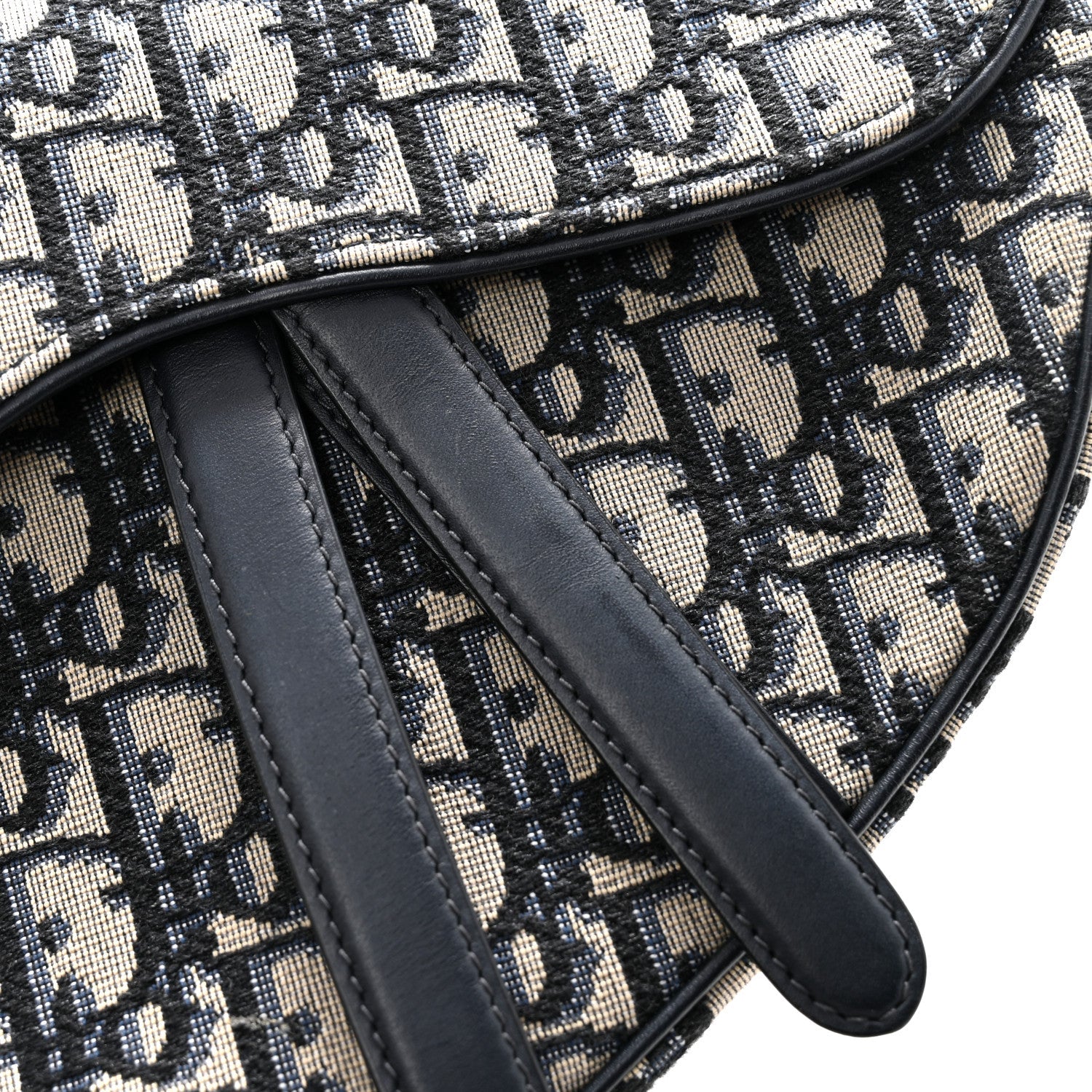 Christian Dior Oblique Saddle Bag Blue