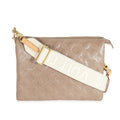 Louis Vuitton Taupe Monogram Embossed Puffy Lambskin Coussin PM