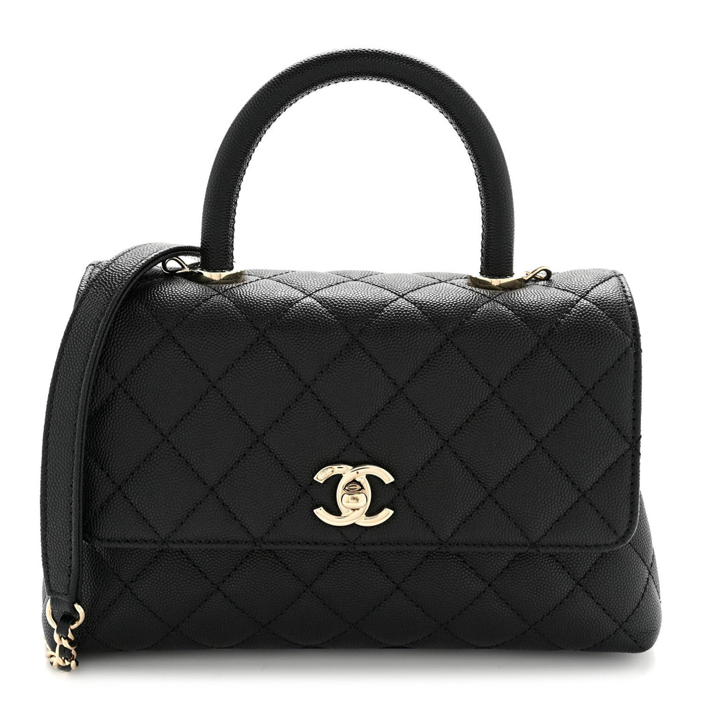 Chanel Caviar Quilted Mini Coco Handle Flap Black