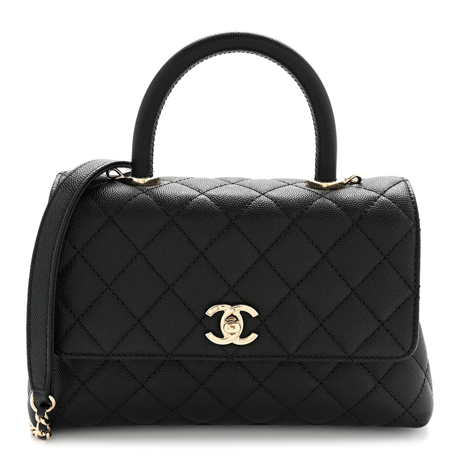 Chanel Caviar Quilted Mini Coco Handle Flap Black