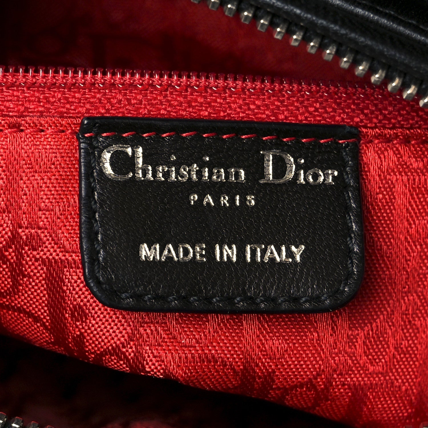 Christian Dior Lambskin Cannage Medium Lady Dior Black