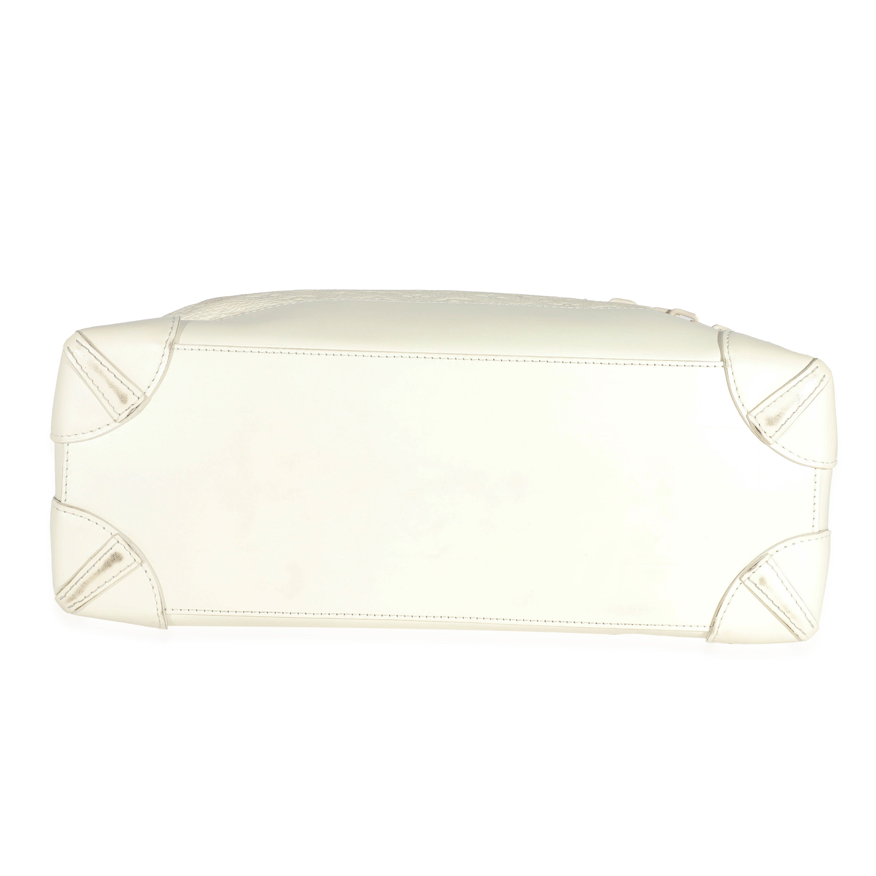Louis Vuitton White Monogram Taurillon Leather Steamer PM