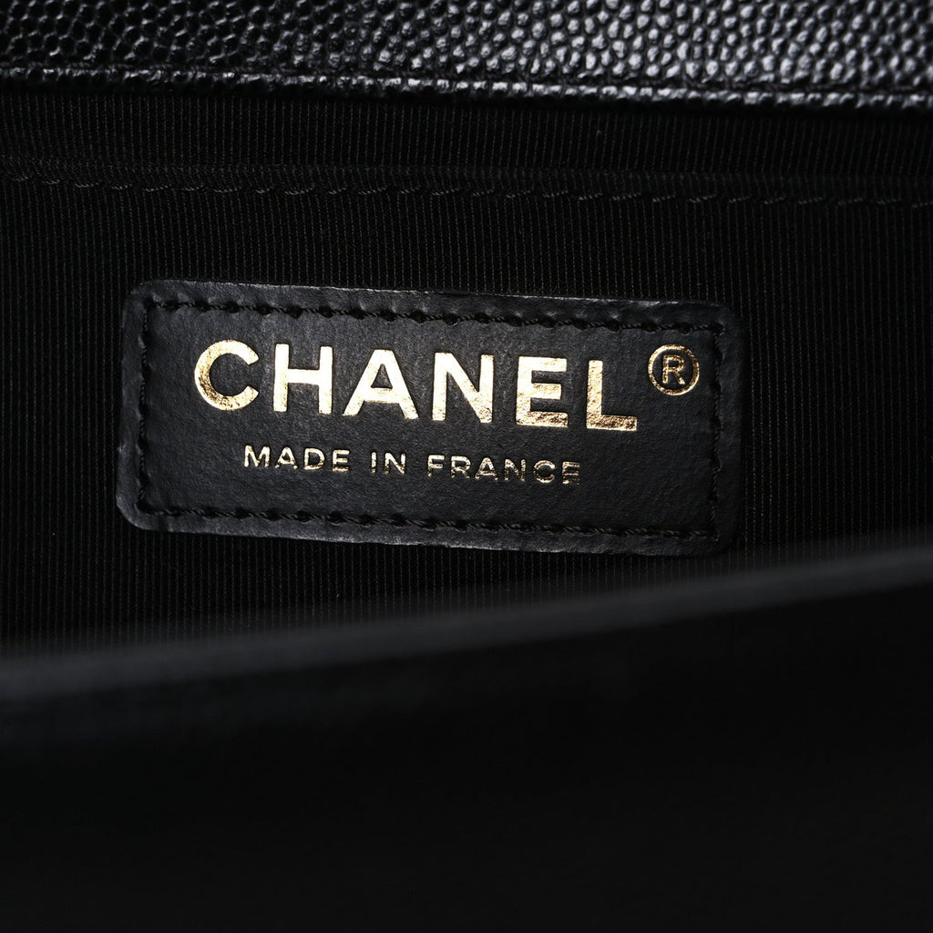 Chanel Caviar Quilted Medium Boy Flap Black