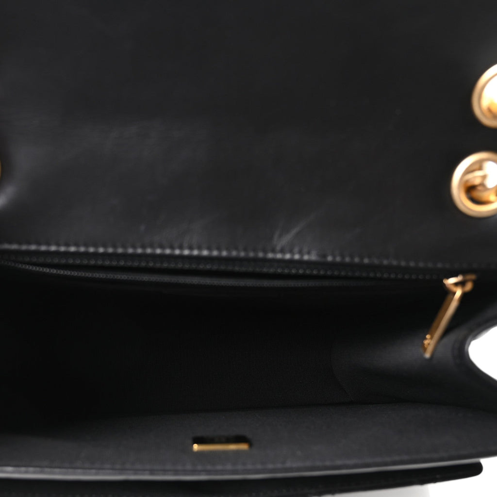 Chanel Aged Calfskin Quilted Double You Backpack Black
