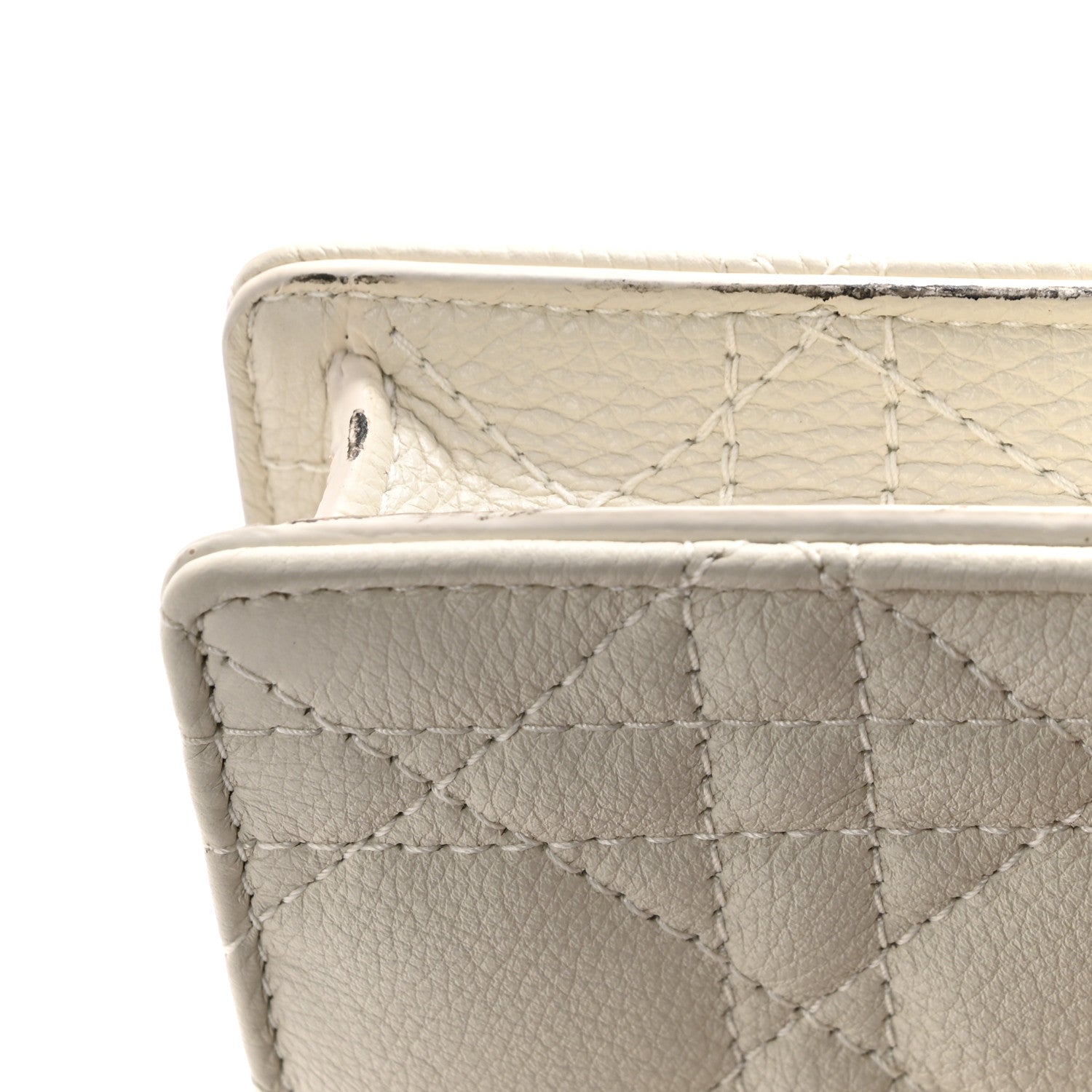 Christian Dior Supple Calfskin Caro Pouch with Chain Latte