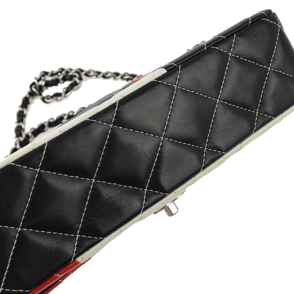 Chanel 2013-2014 White Lambskin Medium Classic Double Flap Shoulder Bag