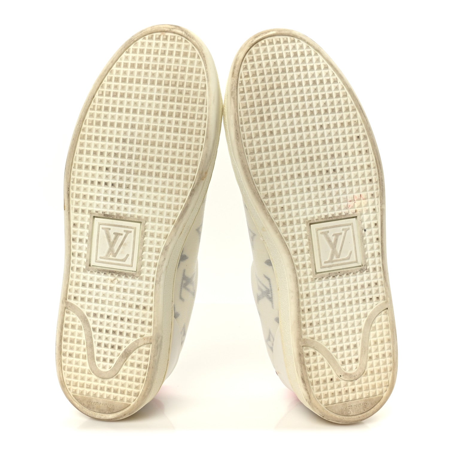 Louis Vuitton Technical Fabric Calfskin Monogram Frontrow Sneakers 35.5 Pink