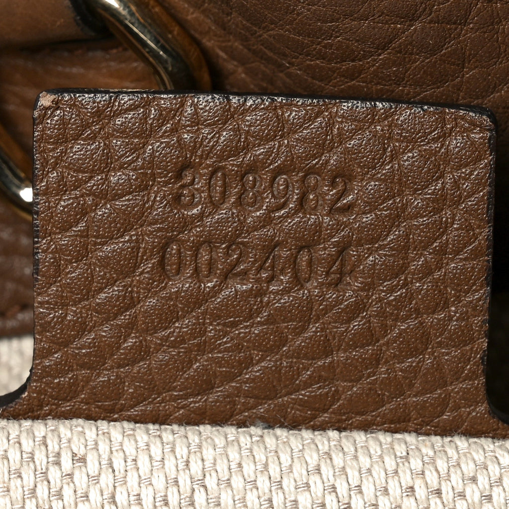 Gucci Pebbled Calfskin Medium Soho Chain Shoulder Bag Maple Brown