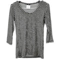 Chanel 2010 Round Neck Top Stripe Black White #38