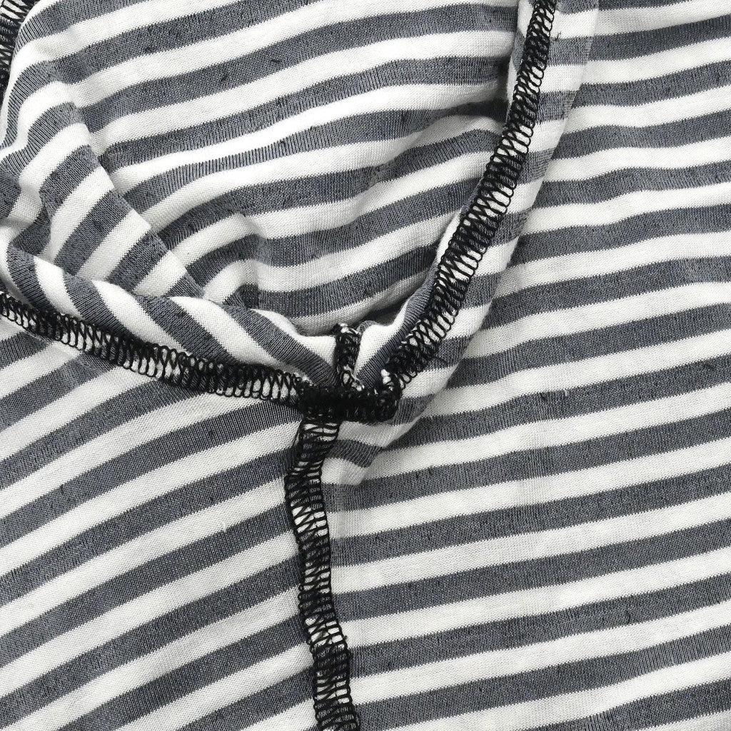 Chanel 2010 Round Neck Top Stripe Black White #38